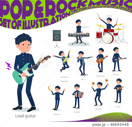 flat type school boy gakuran_pop music 46693449