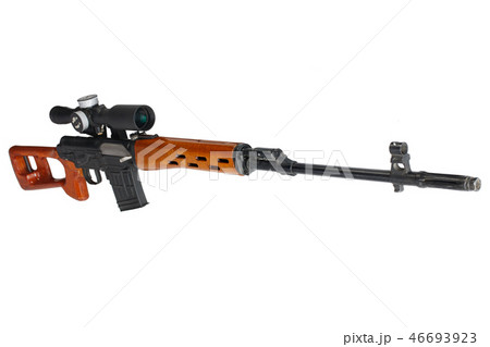 SVD sniper rifle isolated SVD sniper rifle isolated 46693923