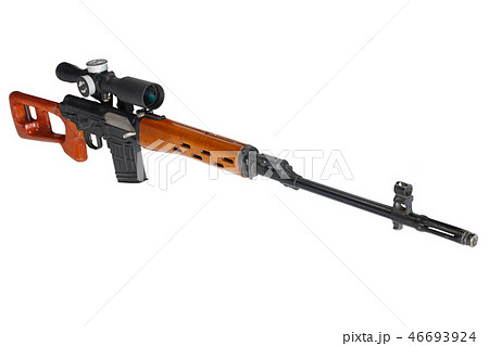 SVD sniper rifle isolated SVD sniper rifle isolated 46693924