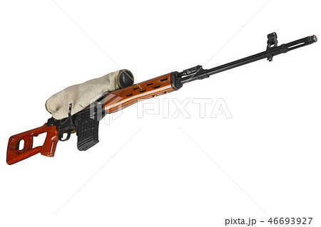 SVD sniper rifle isolated 46693927