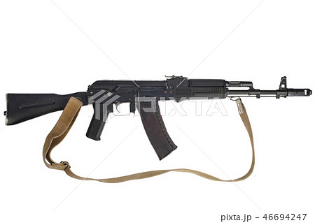 kalashnikov AK assault rifle on white 46694247