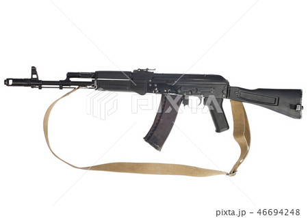 kalashnikov AK assault rifle on white 46694248