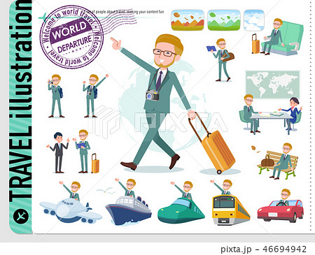 flat type blond hair businessman_travel 46694942