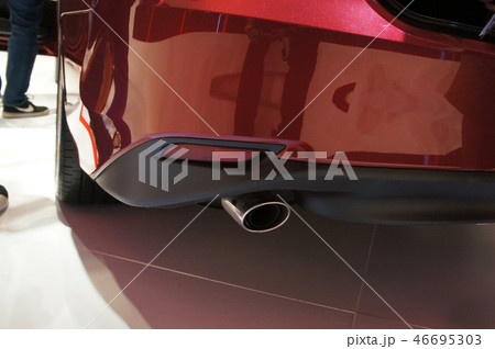 Selected focused on car exhaust. Selected focused on car exhaust. 46695303