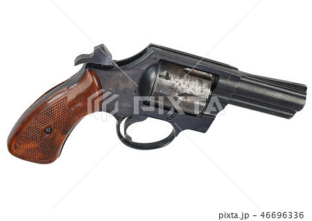 Revolver isolated on white 46696336