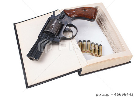revolver gun with cartridges hidden in a book revolver gun with cartridges hidden in a book 46696442