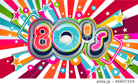 80s Vintage Party Background Illustrationのイラスト素材