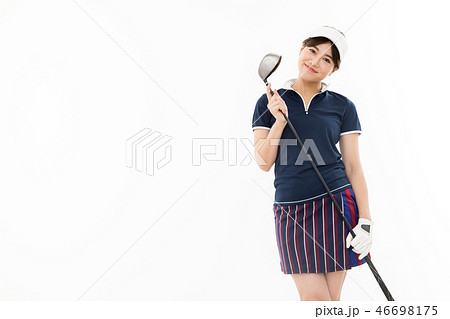 若い女性　ゴルフ 46698175