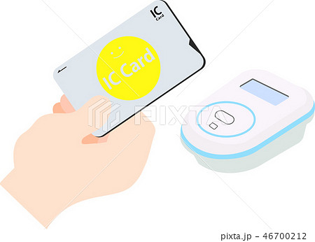 電子マネー 交通系icカード イラスト 電子決済のイラスト素材