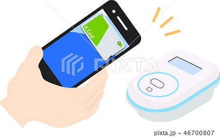 電子マネー スマホ決済 おサイフケータイ イラスト 電子マネー スマホ決済 おサイフケータイ イラスト 46700807