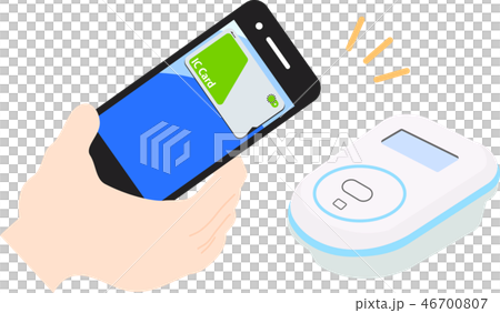 電子マネー スマホ決済 おサイフケータイ イラスト 電子マネー スマホ決済 おサイフケータイ イラスト 46700807