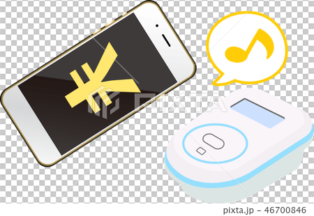 電子マネー スマホ決済 おサイフケータイ イラスト 電子マネー スマホ決済 おサイフケータイ イラスト 46700846