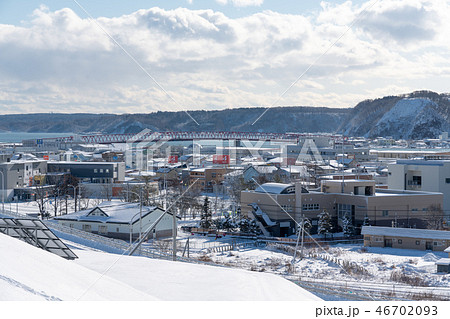 厚岸味覚ターミナルコンキリエから見る厚岸市街地の風景 46702093
