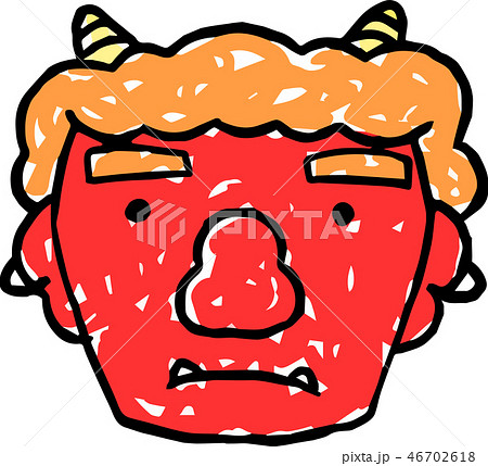 節分 赤鬼 イラスト 豆まき 初春のイラスト素材