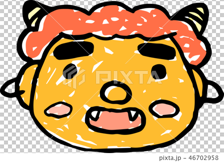 節分 黄鬼 豆まき かわいい イラストのイラスト素材
