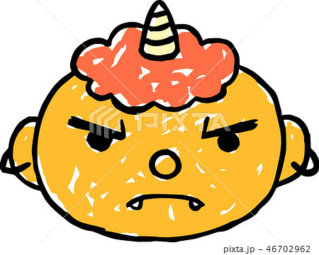 節分 黄鬼 豆まき かわいい イラストのイラスト素材