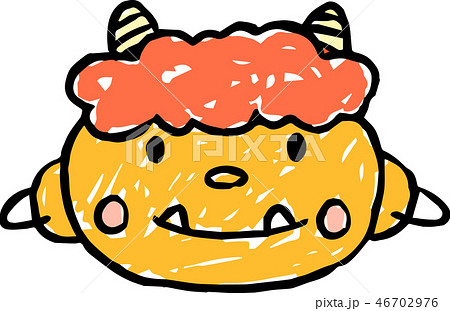 節分 黄鬼 豆まき かわいい イラストのイラスト素材