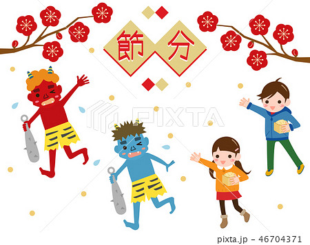 節分素材4 46704371