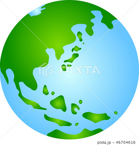 地球 アイコン 世界地図 地球儀 イラストのイラスト素材 46704616 Pixta