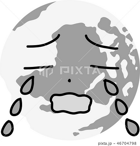 地球 アイコン 顔 喜怒哀楽 表情 かわいい 環境問題 エコ イラストのイラスト素材