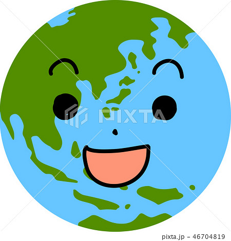 地球 アイコン 顔 喜怒哀楽 表情 かわいい 環境問題 エコ イラストのイラスト素材
