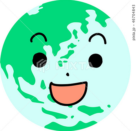 地球 アイコン 顔 喜怒哀楽 表情 かわいい 環境問題 エコ イラストのイラスト素材