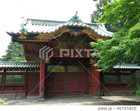 寛永寺墓地にある徳川綱吉霊廟勅額門 46705820
