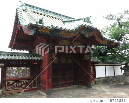 寛永寺墓地にある徳川家綱霊廟勅額門 寛永寺墓地にある徳川家綱霊廟勅額門 46705821
