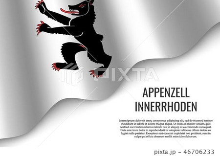 waving flag of region Switzerland 46706233