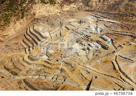 Sulphur vent of Owakudani valley in japan. 46706738