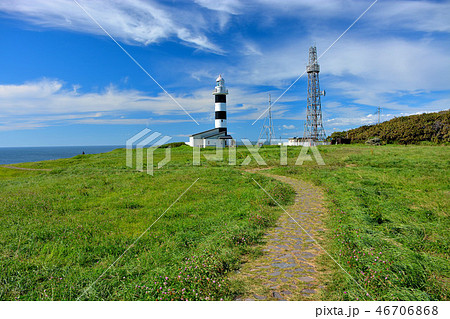 東北・秋田・入道崎の風景・なまはげのいる男鹿半島・灯台に続く散策路（３） 46706868