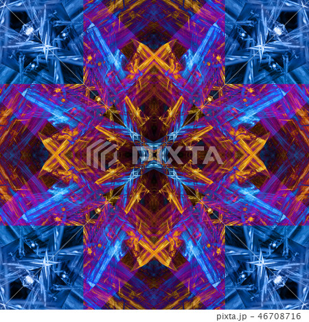 Art abstract design. Vivid, color, mirror pattern. 46708716