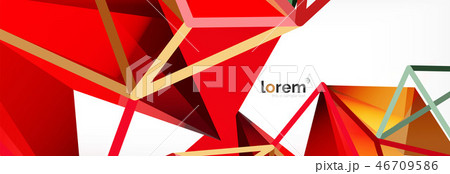 Modern geometric background. Poster template with polygonal elements 46709586