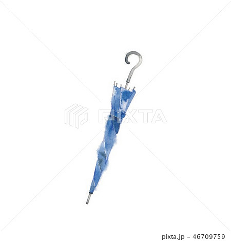 閉じた傘、青 46709759