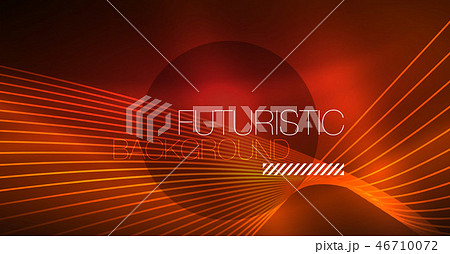 Neon glowing magic background, neon banner, night sky wallpaper. Magic light effect. Christmas 46710072
