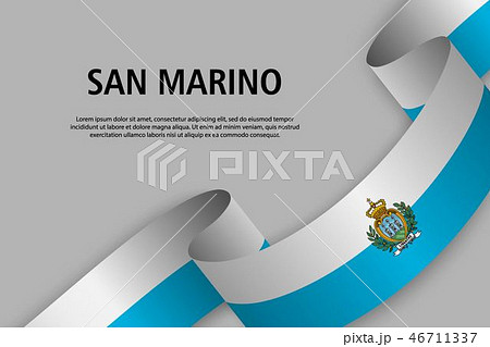 Waving ribbon with Flag, vector illustration Waving ribbon with Flag, vector illustration 46711337