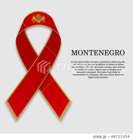 Waving ribbon with Flag , vector illustration 46711354