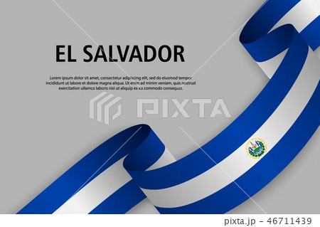Waving ribbon with Flag , vector illustration 46711439