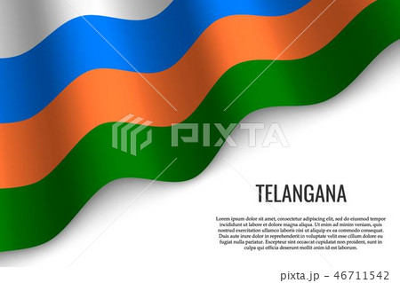 waving flag on white 46711542