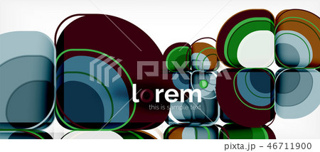 Abstract background - geometric multicolored round shapes composition. Trendy abstract layout 46711900