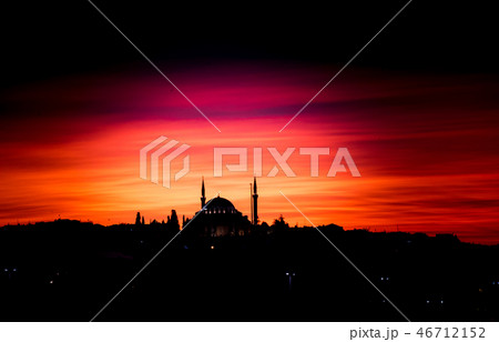 Ottoman style mosque in Istanbul Ottoman style mosque in Istanbul 46712152