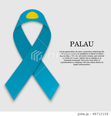 Flag on stripe ribbon isolated Flag on stripe ribbon isolated 46712159