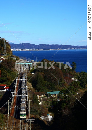 白糸川橋梁を渡る特急踊り子号 46713629
