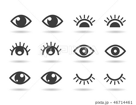 Eyes And Eyelashs Iconsのイラスト素材