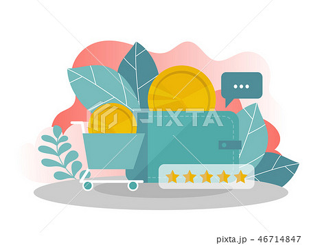 Online shopping. Landing page template. Modern flat concept for web design 46714847