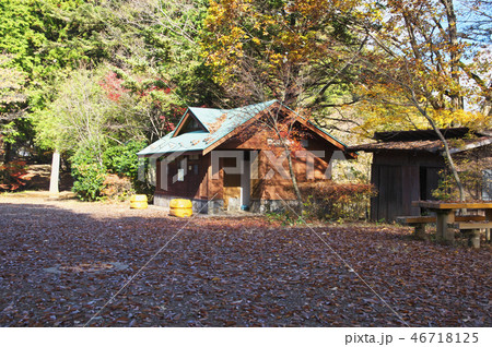 紅葉の御岳山　長尾平園地トイレ 46718125