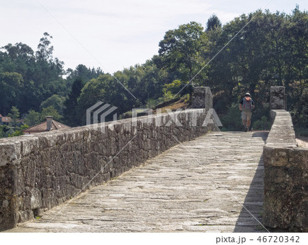 Pilgrim on the Maceira Bridge - Negreira Pilgrim on the Maceira Bridge - Negreira 46720342