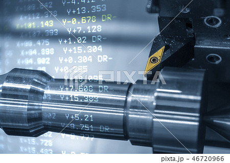 The abstract scene of CNC lathe machine. The abstract scene of CNC lathe machine. 46720966