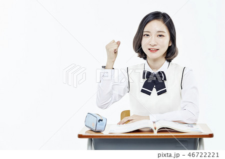 高校生 女子学生 勉強 46722221