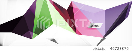 Mosaic triangular low poly style abstract geometric background. Polygonal vector. Abstract white Mosaic triangular low poly style abstract geometric background. Polygonal vector. Abstract white 46723376